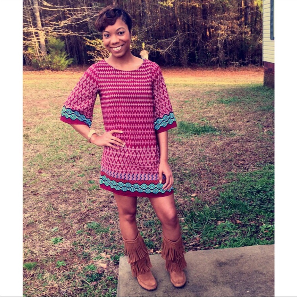Bebop Aztec Print Dress